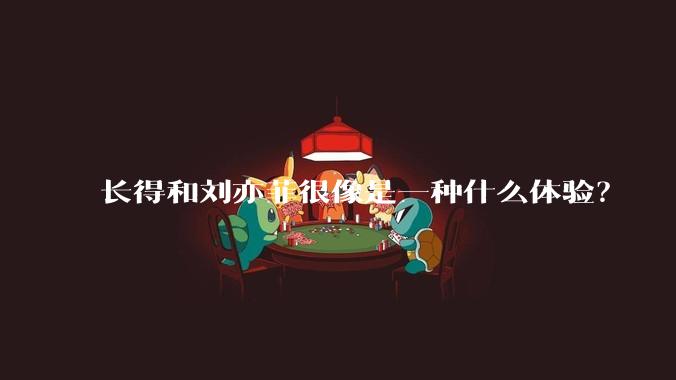 长得和刘亦菲很像是一种什么体验？