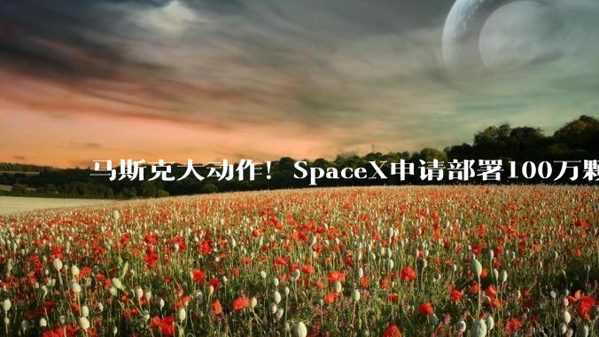 马斯克大动作！SpaceX申请部署100万颗卫星！重磅数据，首次曝光_公司_人士_特斯拉